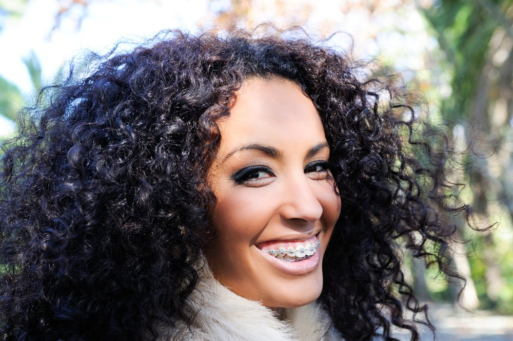 Happy,Black,Girl,With,Braces